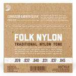 D'ADDARIO EJ33 FOLK NYLON 80/20 Bronze Ball End Clear Treble струни для класичної гітари